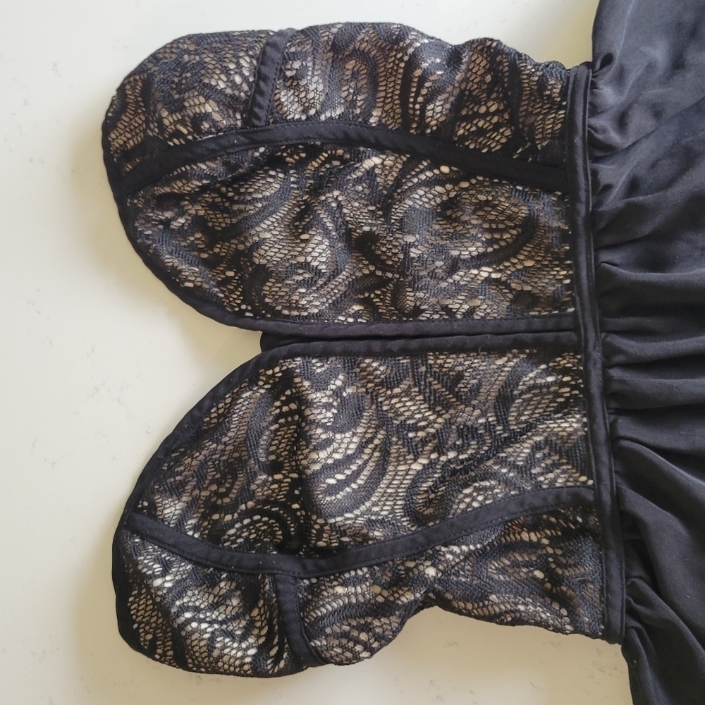 S Line Black Label Strapless Peplum Top - Picture 2 of 5